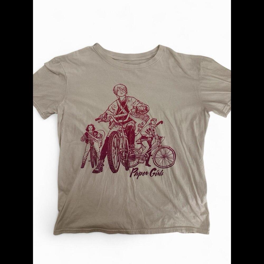 Paper Girls Comic Book T-Shirt Medium White